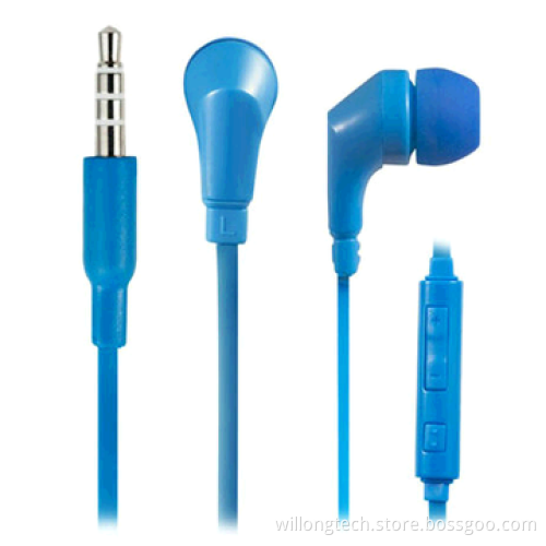 Yellow ear-buds noise-cancelling with mic